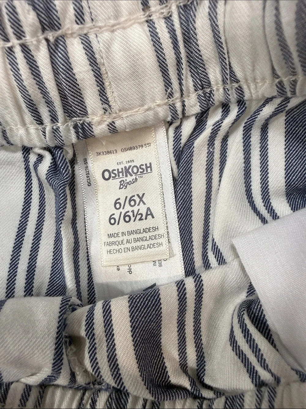 OshKosh B'gosh Blue Lemon and Blue & White Striped Girls Shorts